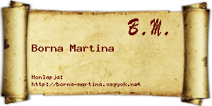 Borna Martina névjegykártya